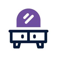 desk mirror icon. dual tone icon for your website, mobile, presentation, and logo design. vector