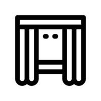 curtain icon. line icon for your website, mobile, presentation, and logo design. vector