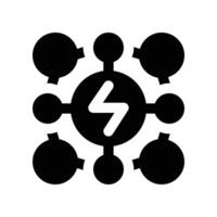 smart gird icon. glyph icon for your website, mobile, presentation, and logo design. vector
