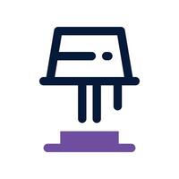 table lamp icon. dual tone icon for your website, mobile, presentation, and logo design. vector