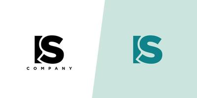 Letter I and S, IS logo design template. Minimal monogram initial based logotype. vector