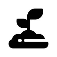 sprout icon. glyph icon for your website, mobile, presentation, and logo design. vector