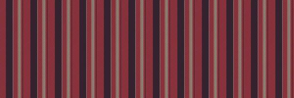 Vibrant lines stripe texture, post background textile fabric. Sew pattern seamless vertical in dark and red colors. vector