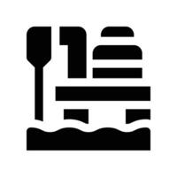 oil platform icon. glyph icon for your website, mobile, presentation, and logo design. vector