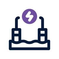 ocean energy icon. dual tone icon for your website, mobile, presentation, and logo design. vector