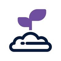 sprout icon. dual tone icon for your website, mobile, presentation, and logo design. vector
