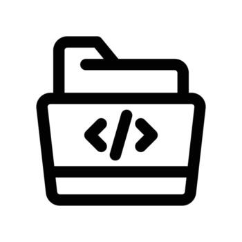 folder icon. line icon for your website, mobile, presentation, and logo design. vector