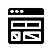 wireframe icon. glyph icon for your website, mobile, presentation, and logo design. vector