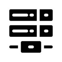 database icon. glyph icon for your website, mobile, presentation, and logo design. vector