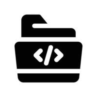 folder icon. glyph icon for your website, mobile, presentation, and logo design. vector