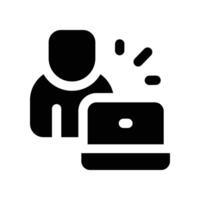 programmer icon. glyph icon for your website, mobile, presentation, and logo design. vector