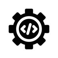 setting icon. glyph icon for your website, mobile, presentation, and logo design. vector
