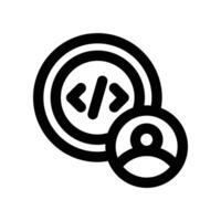 development icon. line icon for your website, mobile, presentation, and logo design. vector