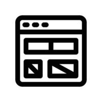 wireframe icon. line icon for your website, mobile, presentation, and logo design. vector