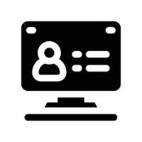 login icon. glyph icon for your website, mobile, presentation, and logo design. vector