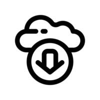 download icon. line icon for your website, mobile, presentation, and logo design. vector