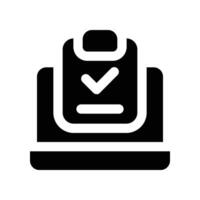 testing icon. glyph icon for your website, mobile, presentation, and logo design. vector