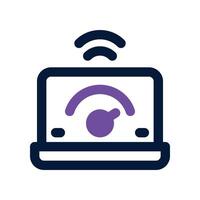 speed test icon. dual tone icon for your website, mobile, presentation, and logo design. vector