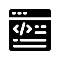 web development icon. glyph icon for your website, mobile, presentation, and logo design. vector
