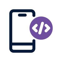 mobile development icon. dual tone icon for your website, mobile, presentation, and logo design. vector
