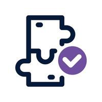 solution icon. dual tone icon for your website, mobile, presentation, and logo design. vector