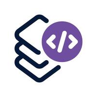 layer icon. dual tone icon for your website, mobile, presentation, and logo design. vector