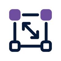 resize icon. dual tone icon for your website, mobile, presentation, and logo design. vector