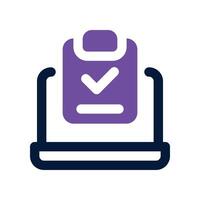 testing icon. dual tone icon for your website, mobile, presentation, and logo design. vector