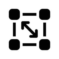 resize icon. glyph icon for your website, mobile, presentation, and logo design. vector