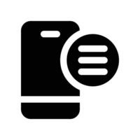 menu icon. glyph icon for your website, mobile, presentation, and logo design. vector