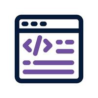 web development icon. dual tone icon for your website, mobile, presentation, and logo design. vector