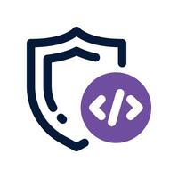 security icon. dual tone icon for your website, mobile, presentation, and logo design. vector