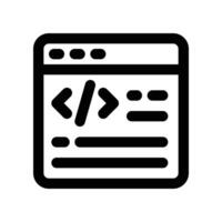 web development icon. line icon for your website, mobile, presentation, and logo design. vector