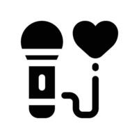microphone icon. glyph icon for your website, mobile, presentation, and logo design. vector