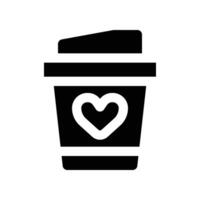 coffee cup icon. glyph icon for your website, mobile, presentation, and logo design. vector