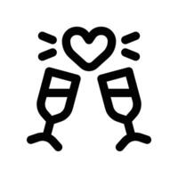 cheers icon. line icon for your website, mobile, presentation, and logo design. vector