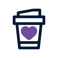 coffee cup icon. dual tone icon for your website, mobile, presentation, and logo design. vector