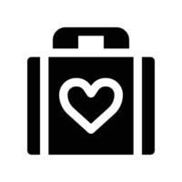 suitcase icon. glyph icon for your website, mobile, presentation, and logo design. vector