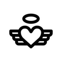 heart angel icon. line icon for your website, mobile, presentation, and logo design. vector