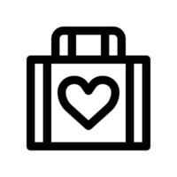suitcase icon. line icon for your website, mobile, presentation, and logo design. vector