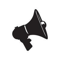 illustration of a sounding megaphone for advertising and distribution. and line with movable stroke vector