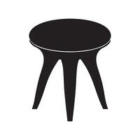 three-legged set of flat stools. Three-legged stool with vibrant colors isolated on a white background. Stool icon or set of design components. vector
