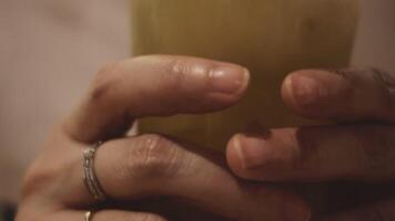 Beer. Glass of fresh and cold beer on a wooden table. Craft beer. Shallow depth of field. Copy space. video