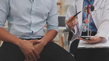 Urologists advise patients about prostate problems. Treatment of cancers of the urinary tract and male reproductive organs The concept of men's health problems video