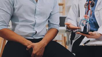 Urologists advise patients about prostate problems. Treatment of cancers of the urinary tract and male reproductive organs The concept of men's health problems video