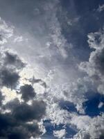 Beautiful form of cumulonimbus clouds blue sky cloud gradient light white background. Beauty clear cloud good for multimedia background content creation photo