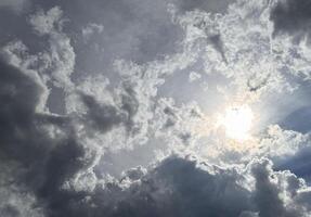 Beautiful form of cumulonimbus clouds blue sky cloud gradient light white background. Beauty clear cloud good for multimedia background content creation photo