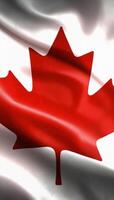 Beautiful Canadian flag flying in the outdoor. Canadian flag waving on the wind, unfiltered and natural lighting, good for multimedia online content photo