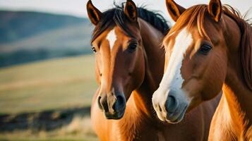 Majestic horse posing for the camera, good for multimedia content photo