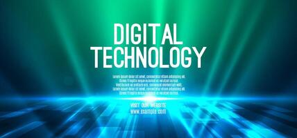 Digital technology speed connect blue green background, cyber nano information, abstract communication, innovation future tech data, internet global network connection, Ai big data, illustration 3d vector